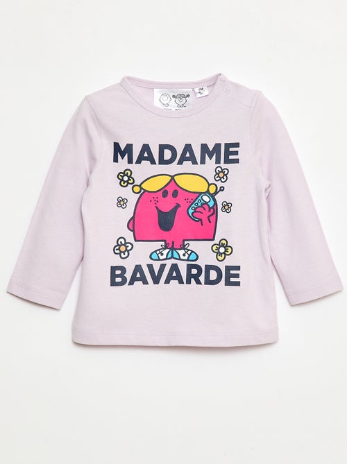 Katoenen T-shirt met motiefje 'Monsieur Madame' - Kiabi