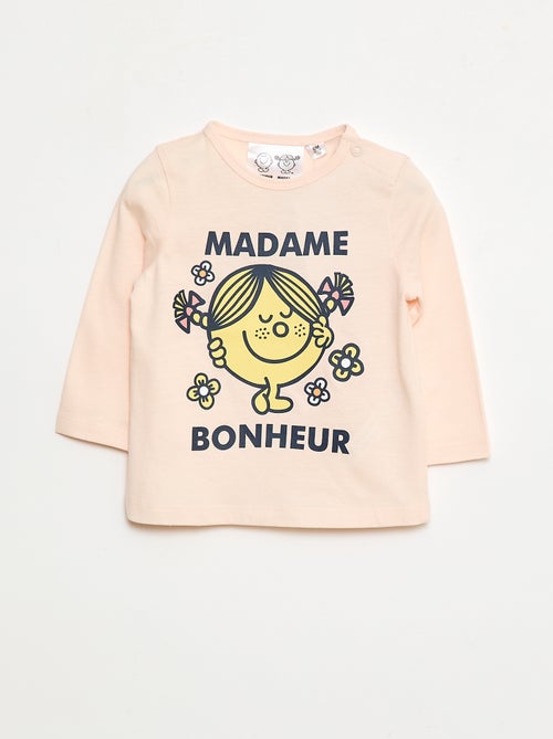 Katoenen T-shirt met motiefje 'Monsieur Madame' - Kiabi