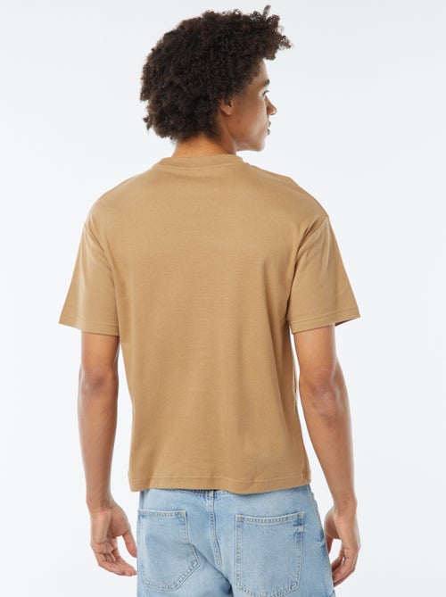 Katoenen T-shirt met ronde hals - Kiabi