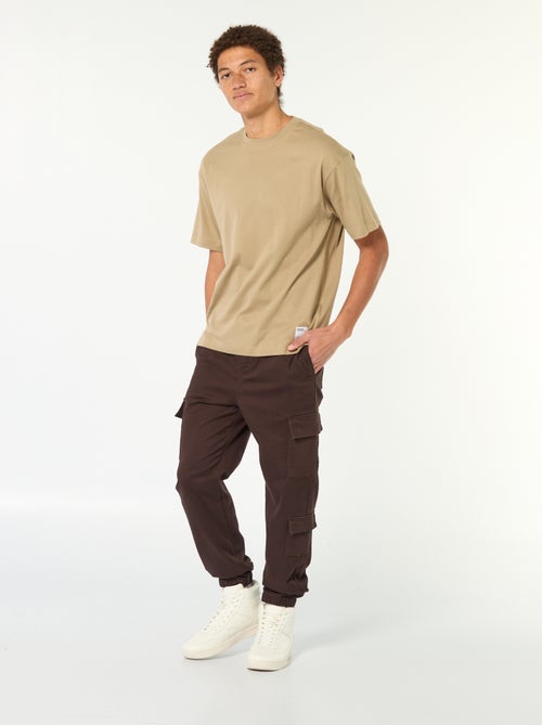 Katoenen T-shirt met ronde hals - Kiabi