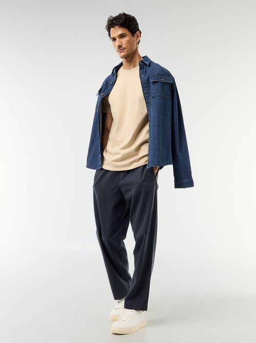 Katoenen T-shirt met ronde hals - Kiabi Katoenen T-shirt met ronde hals - Kiabi