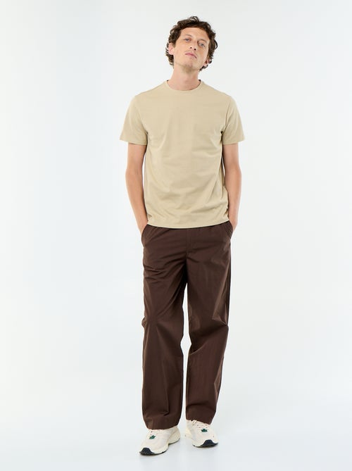 Katoenen T-shirt met ronde hals - Kiabi