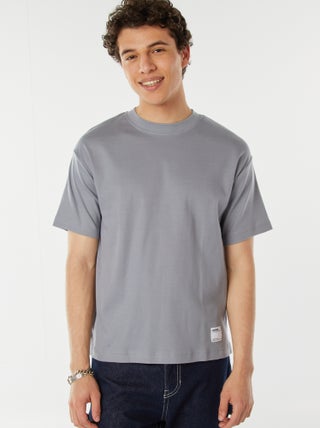 Katoenen T-shirt met ronde hals