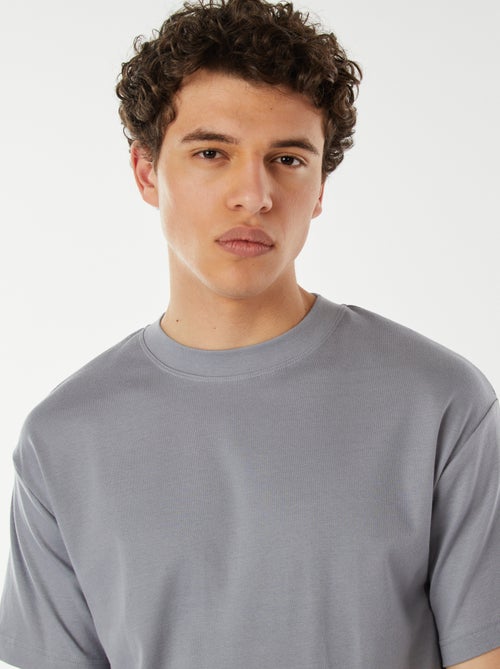 Katoenen T-shirt met ronde hals - Kiabi Katoenen T-shirt met ronde hals - Kiabi