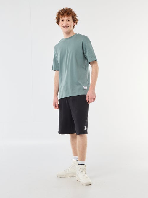 Katoenen T-shirt met ronde hals - Kiabi