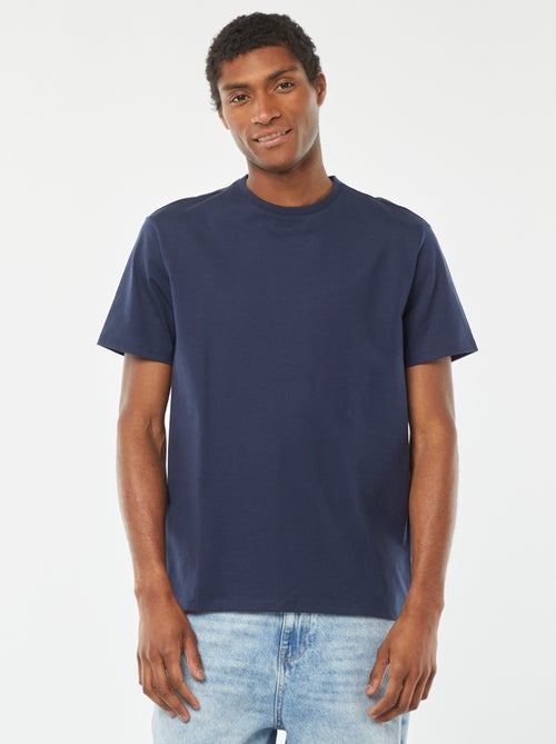 Katoenen T-shirt met ronde hals - Kiabi