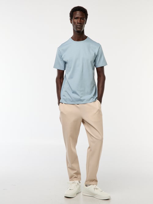 Katoenen T-shirt met ronde hals - Kiabi