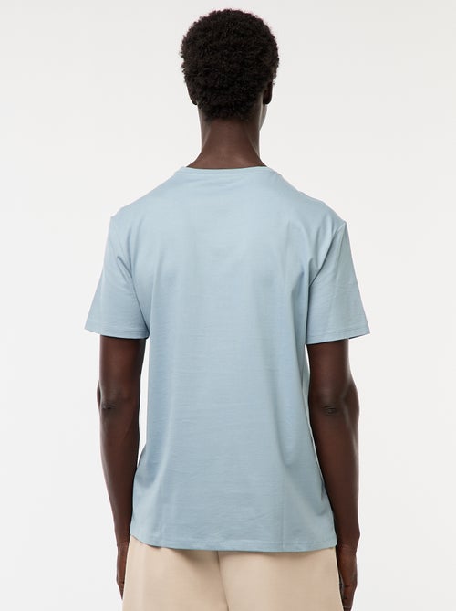 Katoenen T-shirt met ronde hals - Kiabi