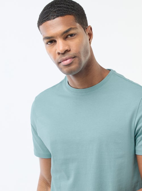 Katoenen T-shirt met ronde hals - Kiabi Katoenen T-shirt met ronde hals - Kiabi