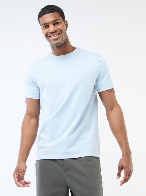 Katoenen T-shirt met ronde hals - Kiabi