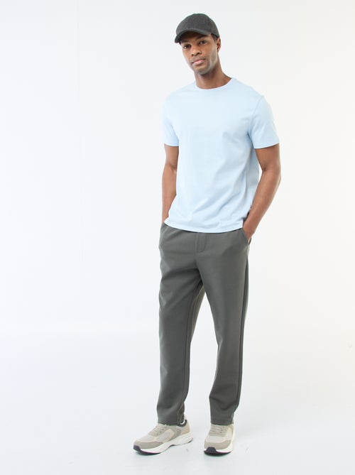 Katoenen T-shirt met ronde hals - Kiabi