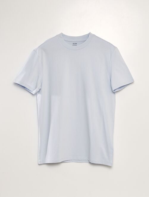 Katoenen T-shirt met ronde hals - Kiabi