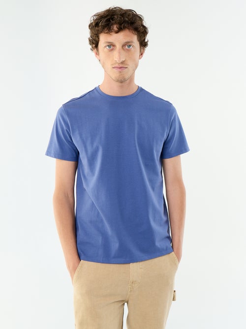 Katoenen T-shirt met ronde hals - Kiabi