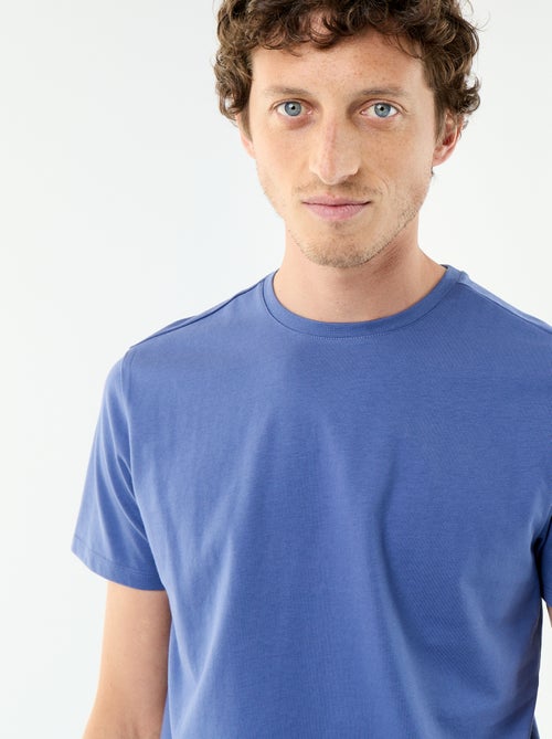 Katoenen T-shirt met ronde hals - Kiabi