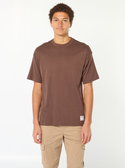 Katoenen T-shirt met ronde hals - Kiabi Katoenen T-shirt met ronde hals - Kiabi