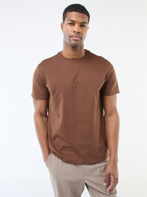 Katoenen T-shirt met ronde hals - Kiabi Katoenen T-shirt met ronde hals - Kiabi