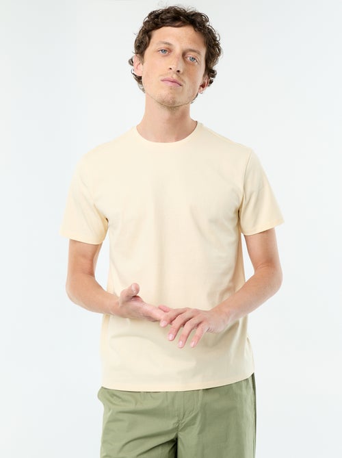 Katoenen T-shirt met ronde hals - Kiabi
