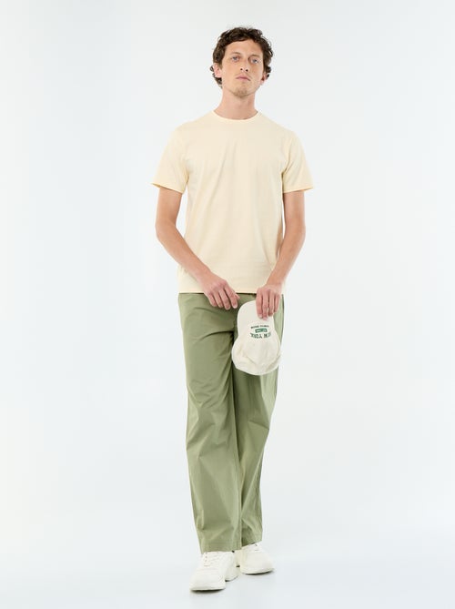 Katoenen T-shirt met ronde hals - Kiabi