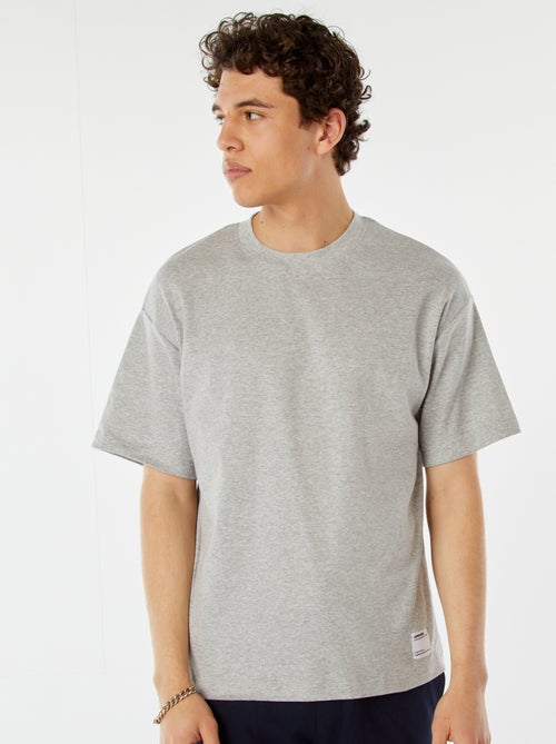 Katoenen T-shirt met ronde hals - Kiabi