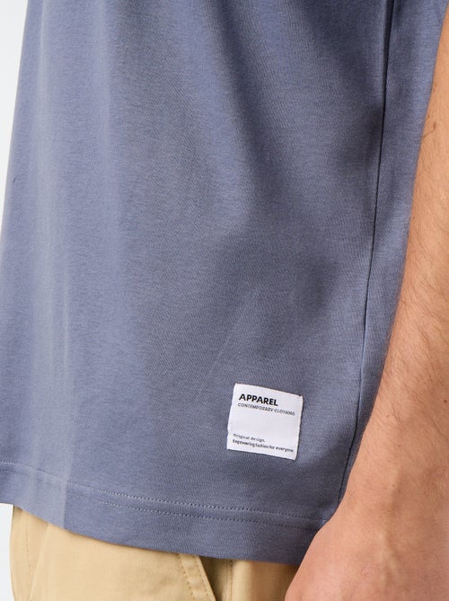 Katoenen T-shirt met ronde hals - Kiabi