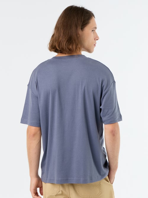 Katoenen T-shirt met ronde hals - Kiabi