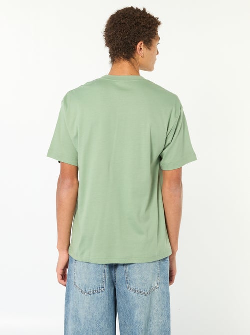 Katoenen T-shirt met ronde hals - Kiabi