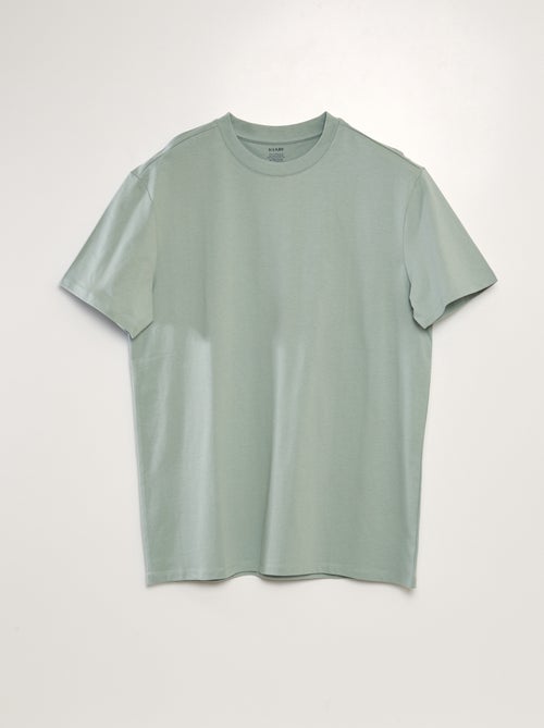Katoenen T-shirt met ronde hals - Kiabi