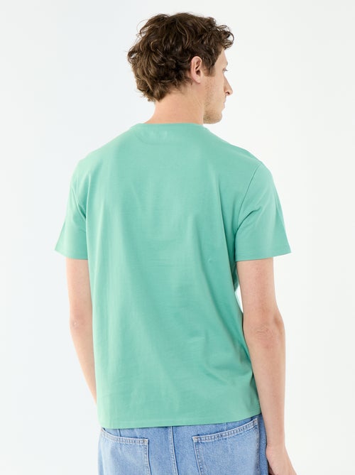 Katoenen T-shirt met ronde hals - Kiabi