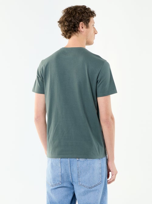 Katoenen T-shirt met ronde hals - Kiabi
