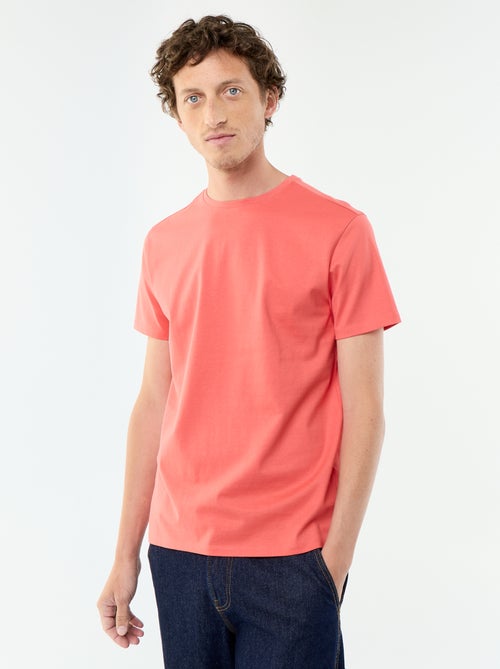 Katoenen T-shirt met ronde hals - Kiabi