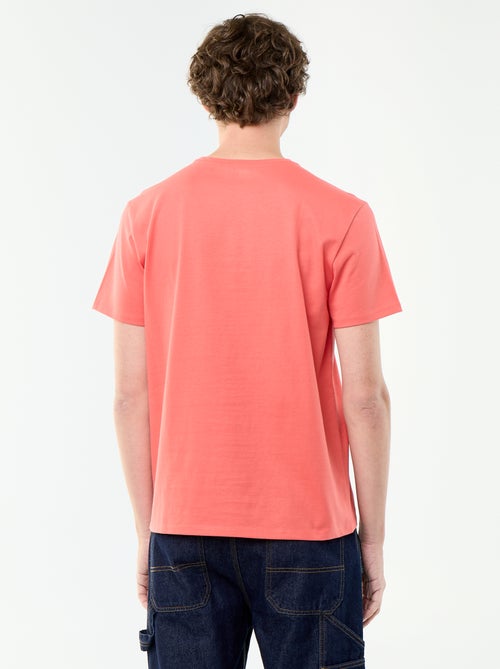 Katoenen T-shirt met ronde hals - Kiabi