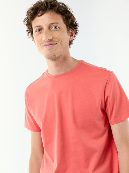 Katoenen T-shirt met ronde hals - Kiabi