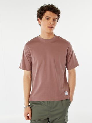 Katoenen T-shirt met ronde hals