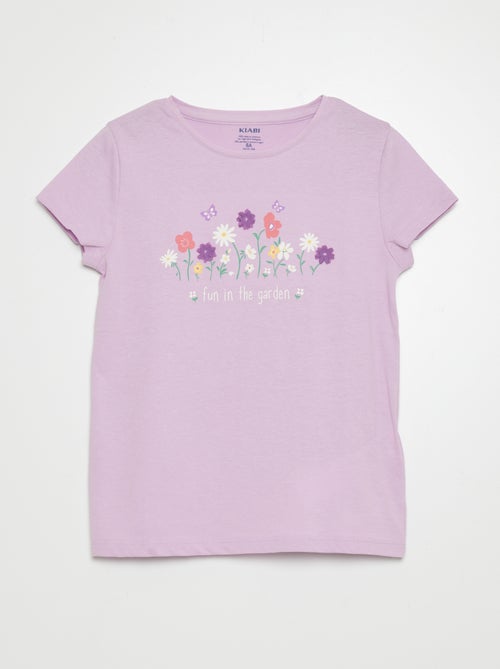 Katoenen T-shirt met ronde hals - Kiabi
