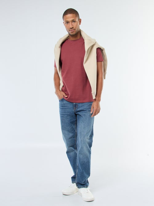 Katoenen T-shirt met ronde hals - Kiabi Katoenen T-shirt met ronde hals - Kiabi