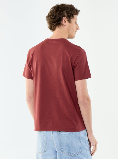 Katoenen T-shirt met ronde hals - Kiabi