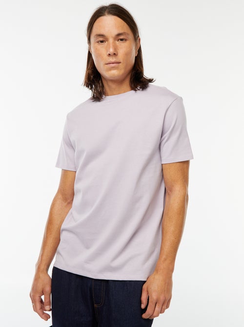 Katoenen T-shirt met ronde hals - Kiabi