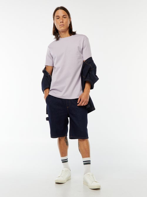 Katoenen T-shirt met ronde hals - Kiabi