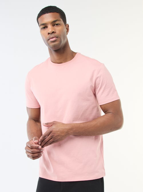 Katoenen T-shirt met ronde hals - Kiabi Katoenen T-shirt met ronde hals - Kiabi