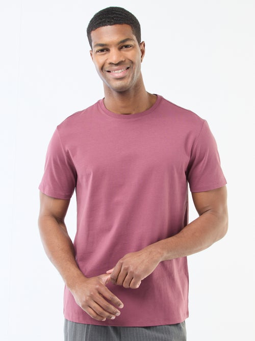 Katoenen T-shirt met ronde hals - Kiabi Katoenen T-shirt met ronde hals - Kiabi