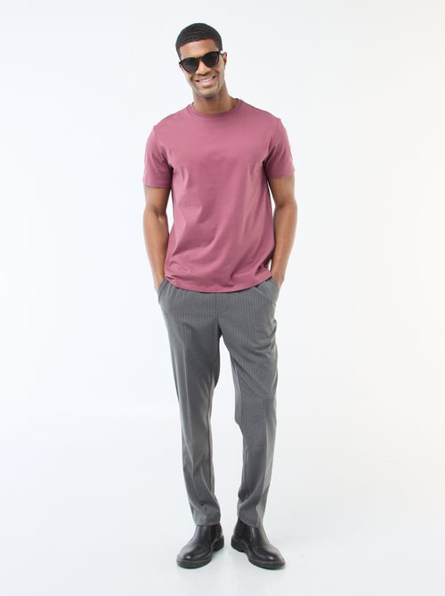 Katoenen T-shirt met ronde hals - Kiabi Katoenen T-shirt met ronde hals - Kiabi