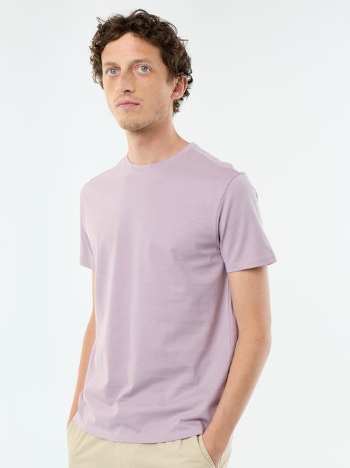 Katoenen T-shirt met ronde hals - Kiabi