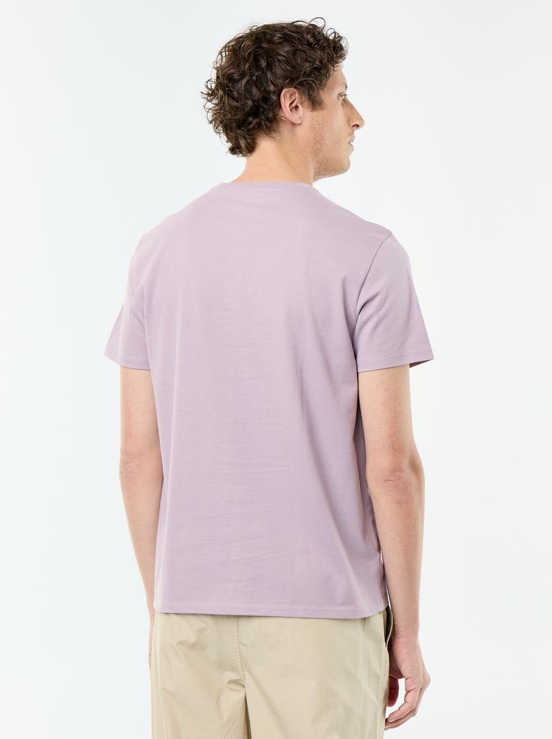 Katoenen T-shirt met ronde hals Rose - Kiabi