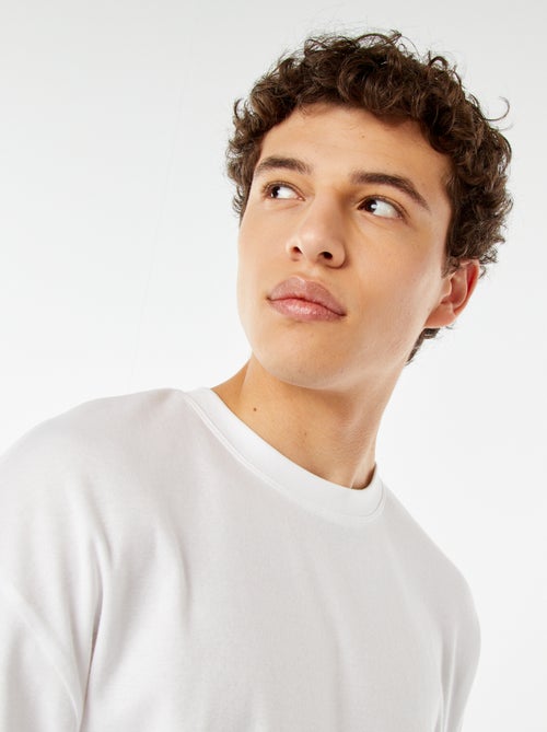 Katoenen T-shirt met ronde hals - Kiabi