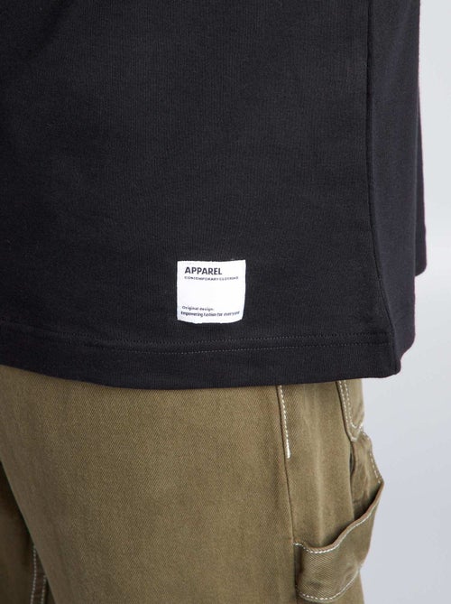 Katoenen T-shirt met ronde hals - Kiabi