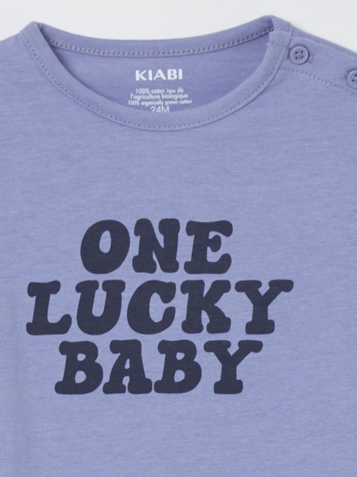 Katoenen T-shirt met tekstopdruk - Kiabi