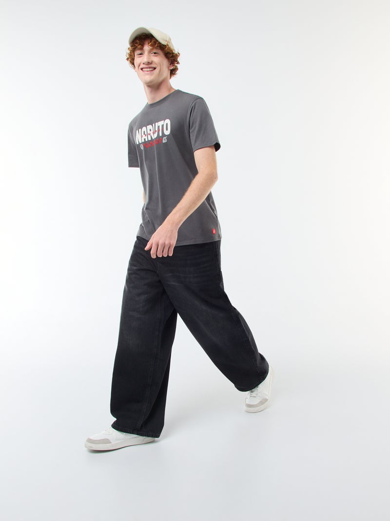 Katoenen T-shirt 'Sahinler' 'Naruto' Grijs - Kiabi