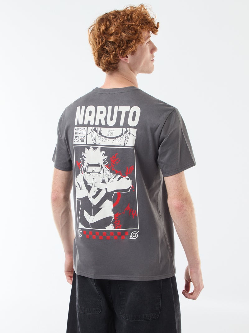 Katoenen T-shirt 'Sahinler' 'Naruto' Grijs - Kiabi