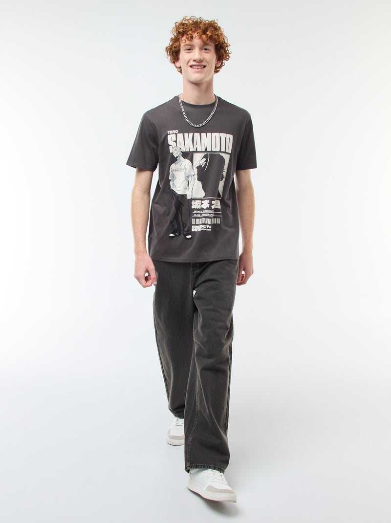 Katoenen T-shirt 'Sahinler' 'Sakamoto Days' Zwart - Kiabi
