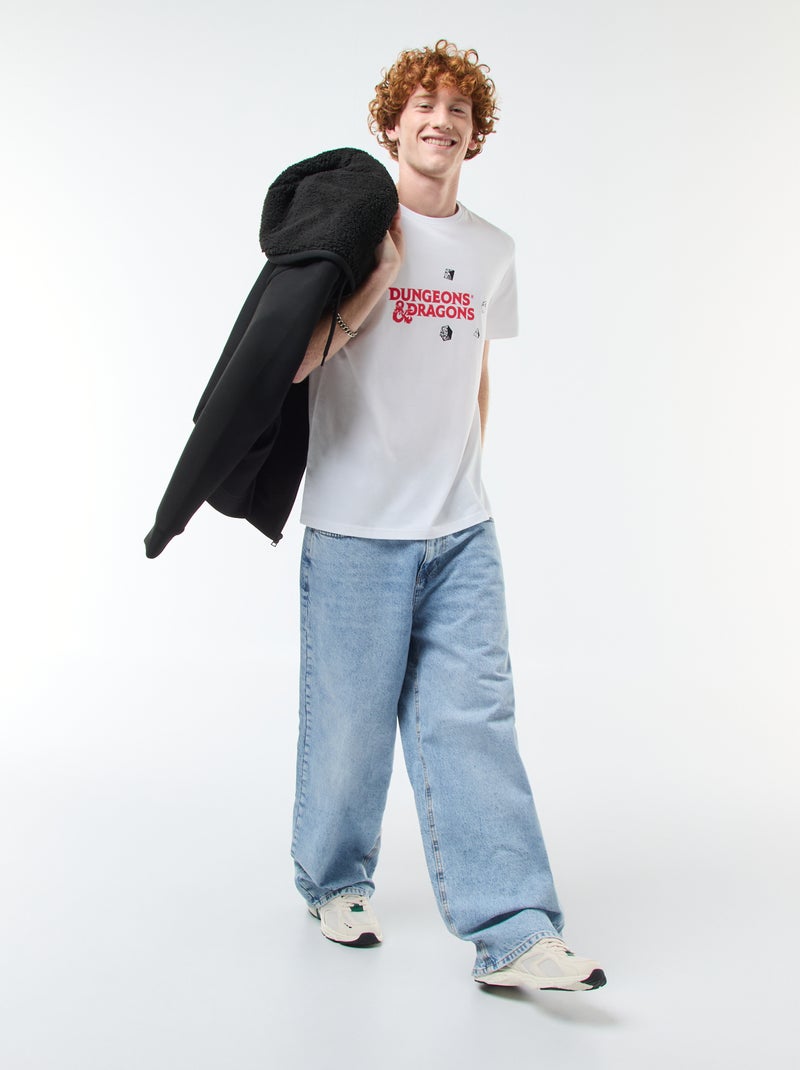 Katoenen T-shirt 'Sun City' 'Dungeons & Dragons' coton wit - Kiabi